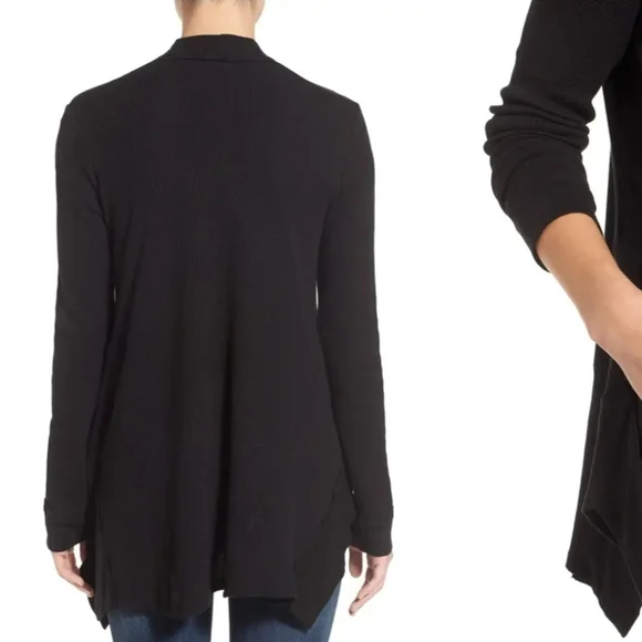 Splendid Thermal Wrap Black Cardigan - Picture 12 of 16